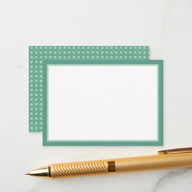 Carte D'accompagnement Seafoam Rattan (Devant/Arrière en situation)