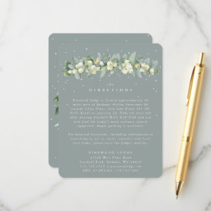 Carte D'accompagnement Seafoam Snowberry+Eucalyptus Garland Directions