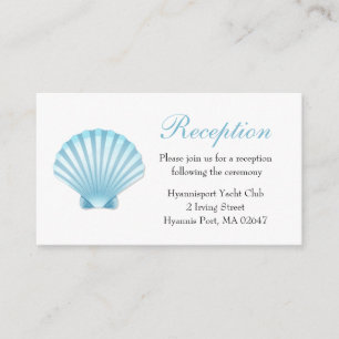 Carte D'accompagnement Seashell Coastal Romantique Mariage d'été Réceptio