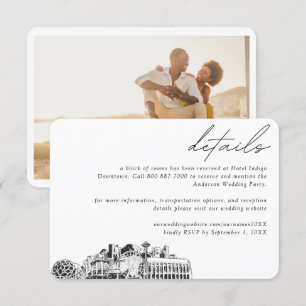 Carte D'accompagnement Seattle Mariage Hotel Détails du bloc de chambre