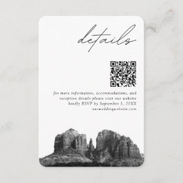 Carte D'accompagnement Sedona Arizona Mariage Détails modernes Code QR