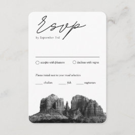 Carte D'accompagnement Sedona Arizona traditionnelle RSVP option de repas
