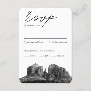 Carte D'accompagnement Sedona Arizona traditionnelle RSVP option de repas