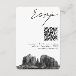 Carte D'accompagnement Sedona Mariage moderne RSVP QR Code