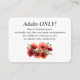 Carte D'accompagnement Sérénade pétale Mariage pour adultes seulement