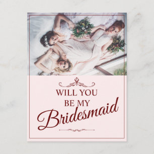 Carte D'accompagnement Serez-Vous Ma Femme D'Accueil ? Trois Bridesmaitre
