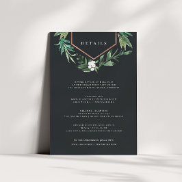 Carte D'accompagnement Serre | Détails du Mariage botanique aquarelle