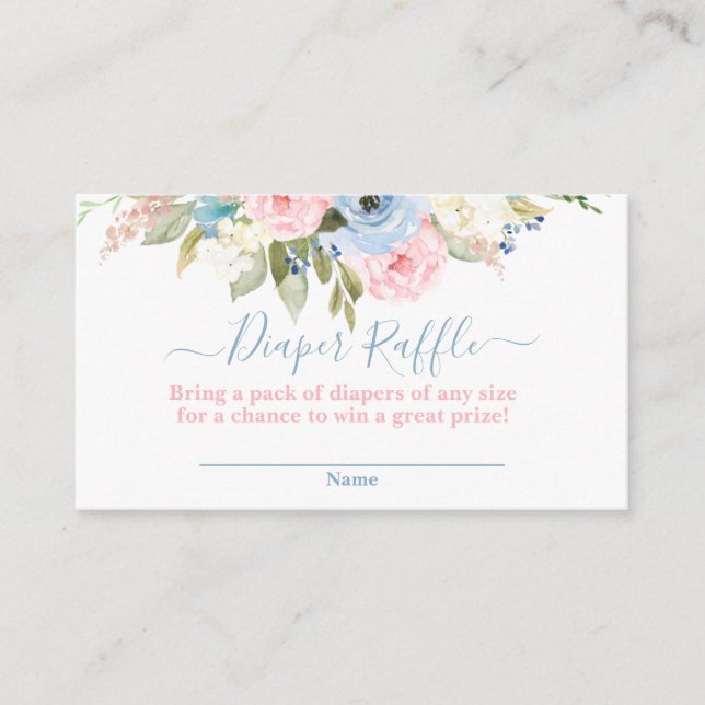 Carte D'accompagnement Sexe révéler le raffe de couche florale (Devant)