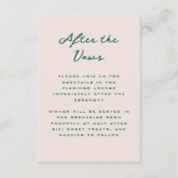 Shell Pink and Green Simple Reception