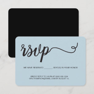 Carte D'accompagnement Siège réservé Dusty Blue RSVP sans envoi