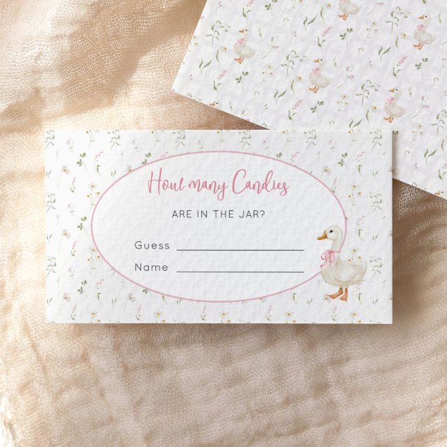 Carte D'accompagnement Silencieux Fleur sauvage d'oie rose Combien de bon (Créateur téléchargé)