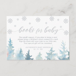 Carte D'accompagnement Silver Winter Wonderland Livres pour le boîtier bé