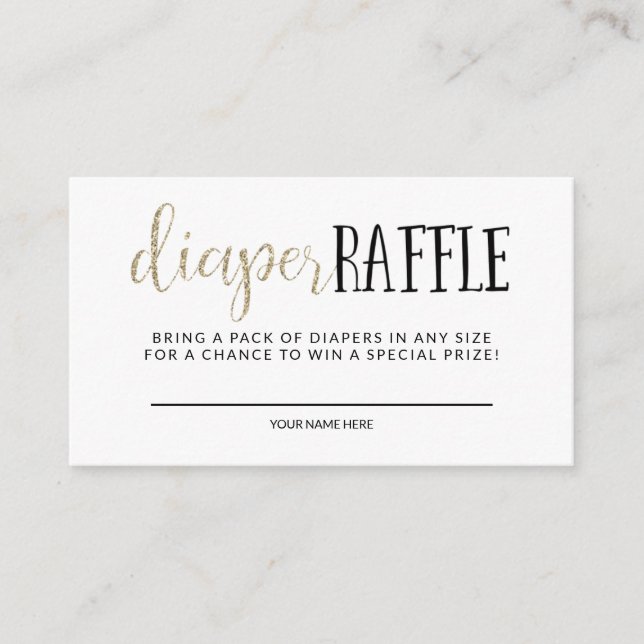 Carte D'accompagnement Simple Baby shower moderne Raffle (Devant)