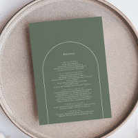Simple Boho Arch Sage Green Détails du Mariage