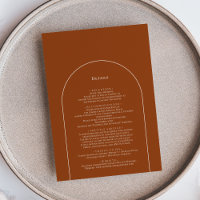 Simple Boho Arch Terracotta Détails du Mariage