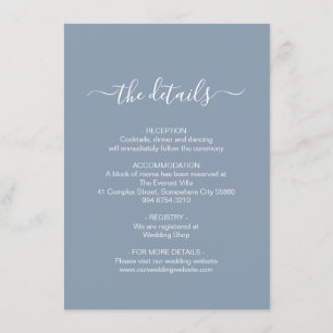 Carte d'accompagnement Simple Dusty Blue