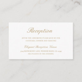 Carte D'accompagnement Simple Elegant Or Formel Mariage traditionnel