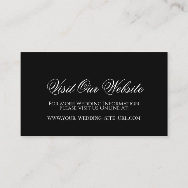 Carte D'accompagnement Simple et élégant Visite de notre site Mariage noi (Devant)