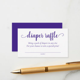 Carte D'accompagnement Simple feuillu à couches violettes | Baby shower d