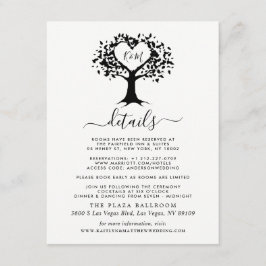 Carte D'accompagnement Simple Mariage de l'arbre cardiaque du Monogramme 