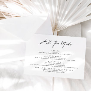 Carte D'accompagnement Simple moderne noir et blanc Tous les détails