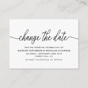 Carte D'accompagnement Simple Modification De Script La Date