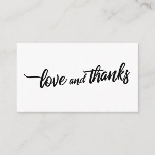 Carte D'accompagnement Simple Script Typographie Amour & Remerciements Ca