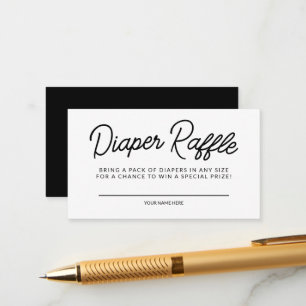 Carte D'accompagnement Simples Baby showers Jouer Raffle de couche