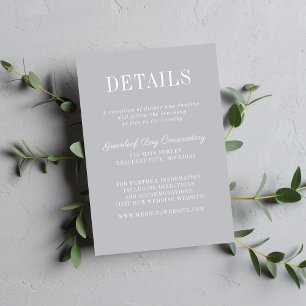 Carte D'accompagnement Simplicité Florale 2 Mariage Minimaliste Sterling