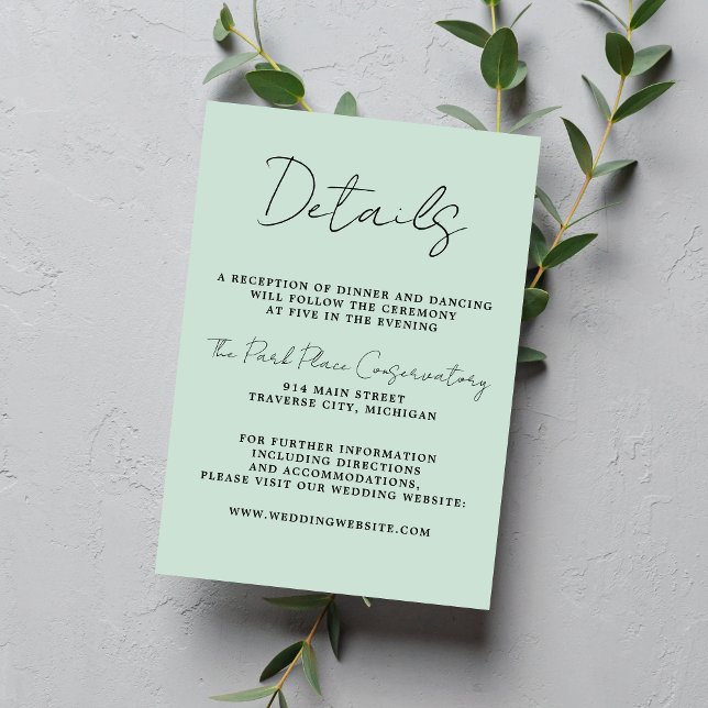 Carte D'accompagnement Simplicité réelle 3 Script Mariage minimal de la m (Créateur téléchargé)