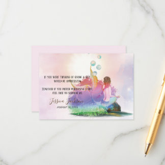 Carte D'accompagnement Sirène Sous La Fête D'Anniversaire De La Mer