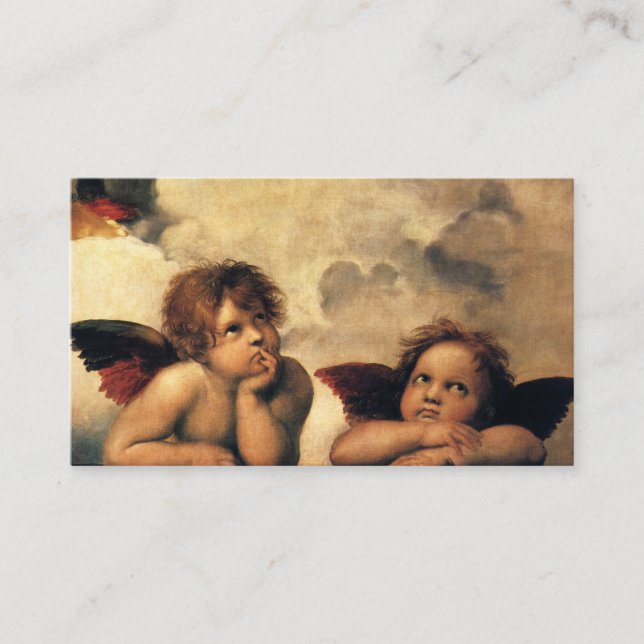 Carte D'accompagnement Sistine Madonna Anges de Raphaël Mariage (Devant)