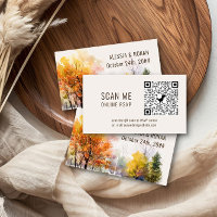 Site en ligne RSVP QR Code Woodsy Mariage de autom