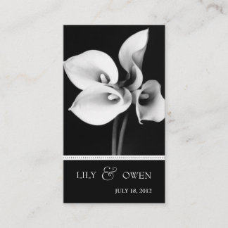 Carte D'accompagnement site mariage de calla lily