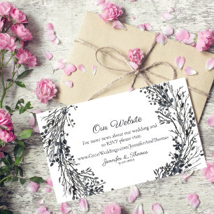 Carte D'accompagnement Site Mariage de fleurs de germes d'hiver   bleu ma