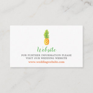 Carte D'accompagnement Site Mariage de l'ananas aquarelle