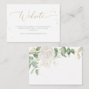 Carte D'accompagnement Site Mariage moderne Elegant Floral Greenery