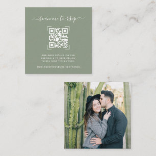 Carte D'accompagnement Site mariage Photo d'analyse de code QR