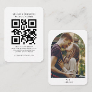Carte D'accompagnement Site mariage QR Code Photo RSVP