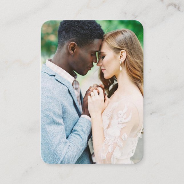 Carte D'accompagnement Site mariage | QR Code photo RSVP (Devant)