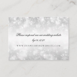 Carte D'accompagnement Site mariage RSVP Silver Shimmer Lumières