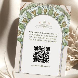 Carte D'accompagnement Site Web Code QR des Oiseaux de Paradis