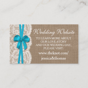 Carte D'accompagnement Site Web de la collection de Mariages Rustic Blue