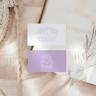 Carte D'accompagnement Site Web de Mariage à Crête Lavande Victorienne
