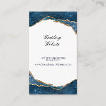 Site Web de Mariage Agate Elegant Bleu avec Dorure