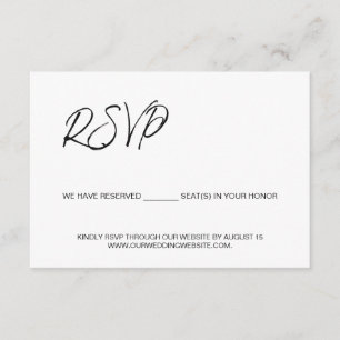 Carte D'accompagnement Site Web de mariage de code QR personnalisé RSVP M