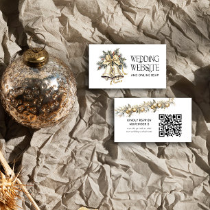 Carte D'accompagnement Site Web de Mariage de Noël avec Réponse en Ligne