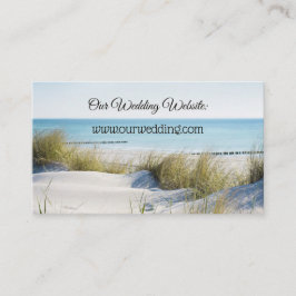 Carte D'accompagnement Site Web de mariage sur les dunes de sable et la p