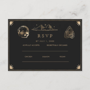 Carte D'accompagnement Site Web du Mariage Mariage gothique   Cod RSVP QR
