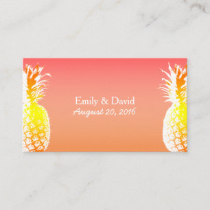 Carte D'accompagnement Site Web Mariage de l'ananas tropical Insérer